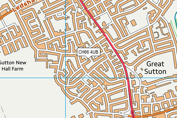 CH66 4UB map - OS VectorMap District (Ordnance Survey)