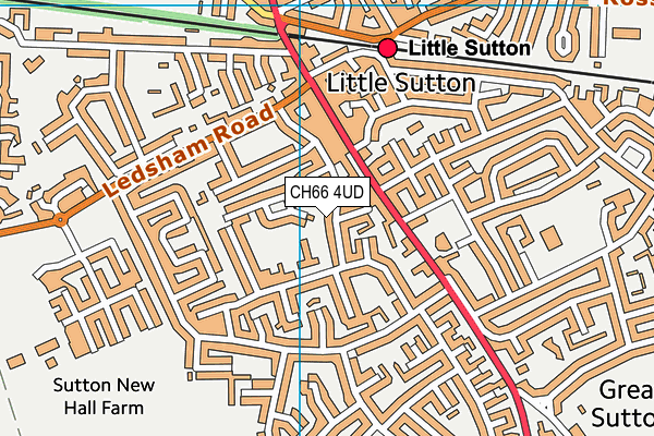 CH66 4UD map - OS VectorMap District (Ordnance Survey)