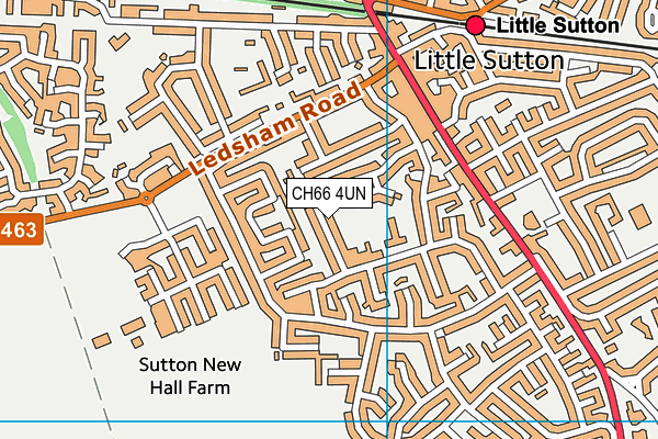 CH66 4UN map - OS VectorMap District (Ordnance Survey)