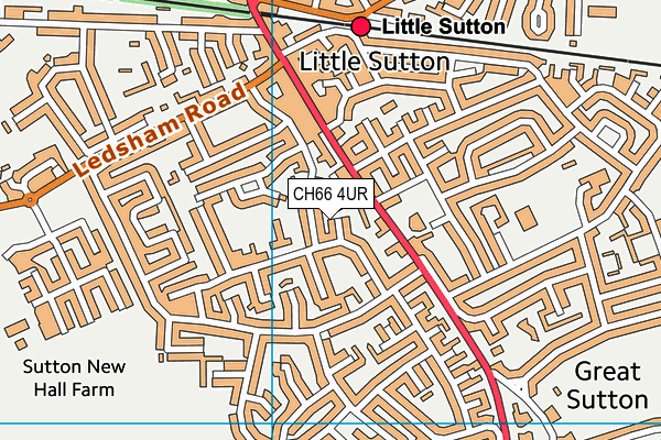 CH66 4UR map - OS VectorMap District (Ordnance Survey)
