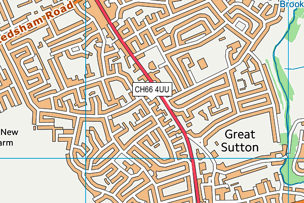 CH66 4UU map - OS VectorMap District (Ordnance Survey)