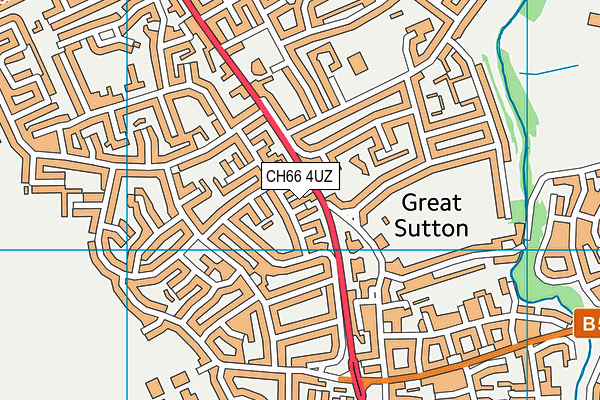 CH66 4UZ map - OS VectorMap District (Ordnance Survey)