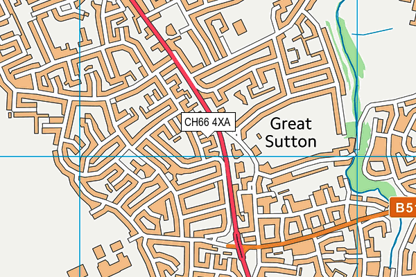 CH66 4XA map - OS VectorMap District (Ordnance Survey)