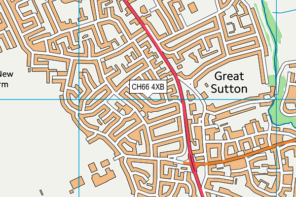 CH66 4XB map - OS VectorMap District (Ordnance Survey)