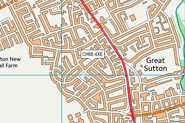 CH66 4XE map - OS VectorMap District (Ordnance Survey)