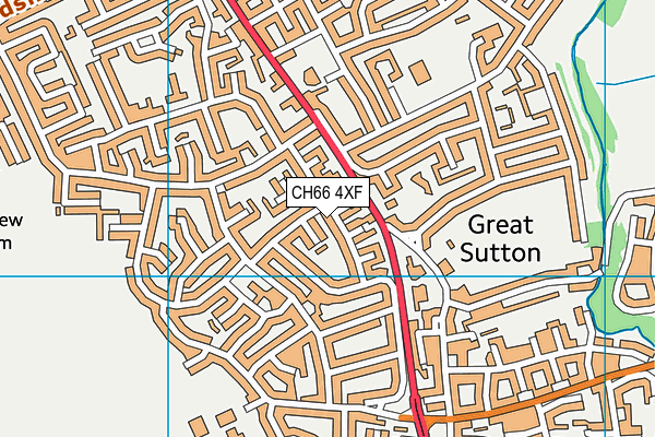 CH66 4XF map - OS VectorMap District (Ordnance Survey)