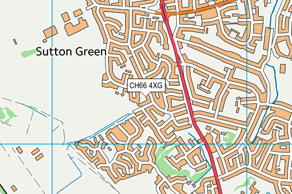 CH66 4XG map - OS VectorMap District (Ordnance Survey)