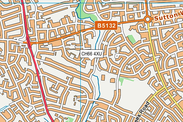 CH66 4XU map - OS VectorMap District (Ordnance Survey)