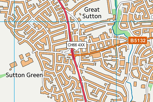 CH66 4XX map - OS VectorMap District (Ordnance Survey)