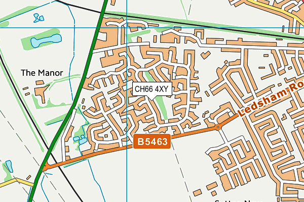 CH66 4XY map - OS VectorMap District (Ordnance Survey)