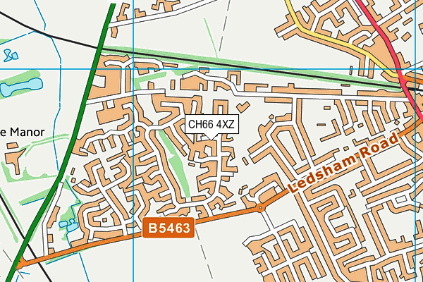 CH66 4XZ map - OS VectorMap District (Ordnance Survey)