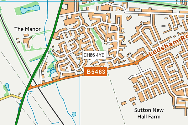 CH66 4YE map - OS VectorMap District (Ordnance Survey)