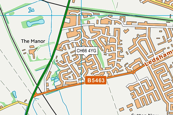 CH66 4YG map - OS VectorMap District (Ordnance Survey)