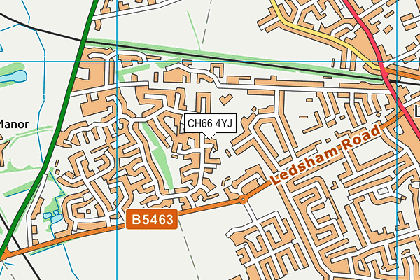 CH66 4YJ map - OS VectorMap District (Ordnance Survey)