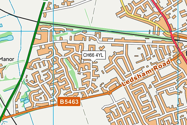 CH66 4YL map - OS VectorMap District (Ordnance Survey)