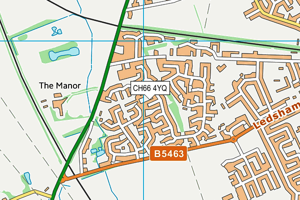 CH66 4YQ map - OS VectorMap District (Ordnance Survey)