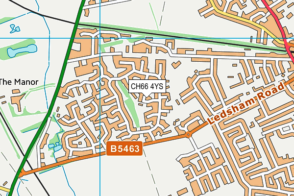 CH66 4YS map - OS VectorMap District (Ordnance Survey)