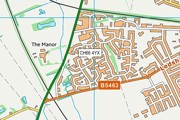 CH66 4YX map - OS VectorMap District (Ordnance Survey)