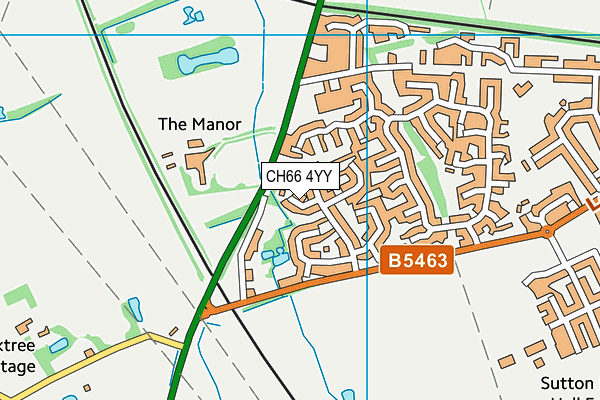 CH66 4YY map - OS VectorMap District (Ordnance Survey)