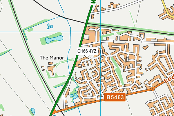 CH66 4YZ map - OS VectorMap District (Ordnance Survey)