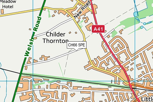 CH66 5PE map - OS VectorMap District (Ordnance Survey)