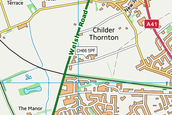 CH66 5PF map - OS VectorMap District (Ordnance Survey)