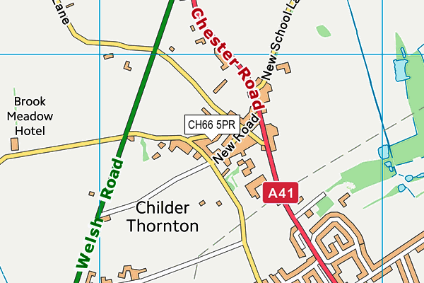 CH66 5PR map - OS VectorMap District (Ordnance Survey)