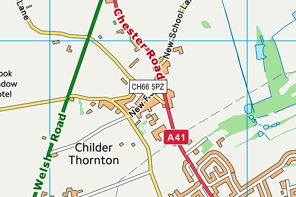 CH66 5PZ map - OS VectorMap District (Ordnance Survey)