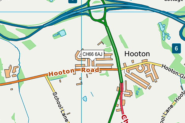 CH66 6AJ map - OS VectorMap District (Ordnance Survey)