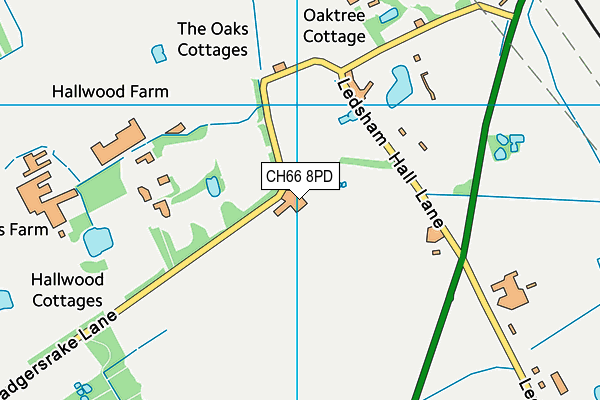 CH66 8PD map - OS VectorMap District (Ordnance Survey)