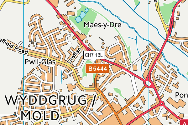 CH7 1BL map - OS VectorMap District (Ordnance Survey)