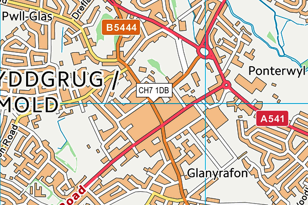 CH7 1DB map - OS VectorMap District (Ordnance Survey)