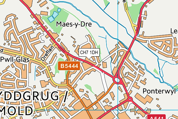 CH7 1DH map - OS VectorMap District (Ordnance Survey)