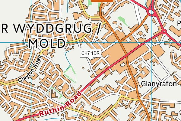 CH7 1DR map - OS VectorMap District (Ordnance Survey)