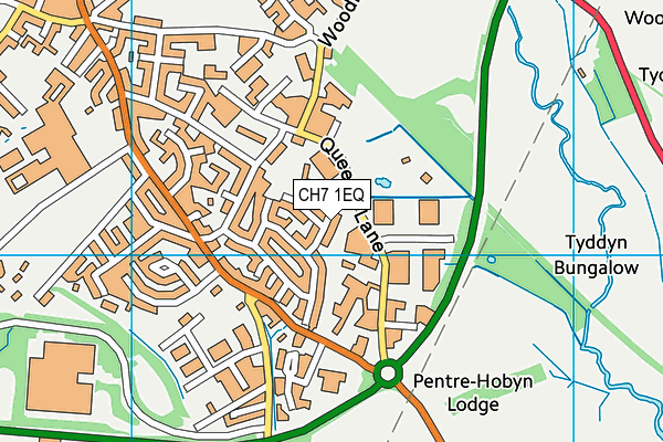 CH7 1EQ map - OS VectorMap District (Ordnance Survey)