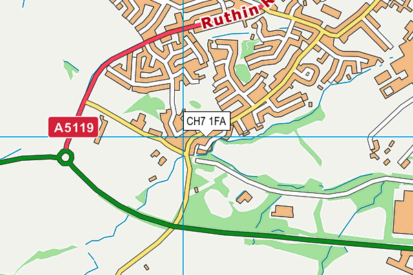 CH7 1FA map - OS VectorMap District (Ordnance Survey)