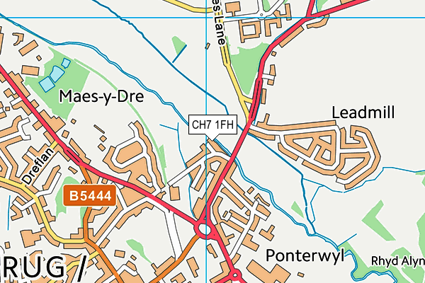 CH7 1FH map - OS VectorMap District (Ordnance Survey)