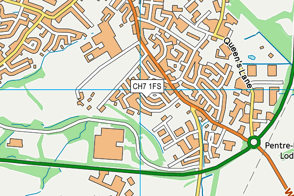 CH7 1FS map - OS VectorMap District (Ordnance Survey)