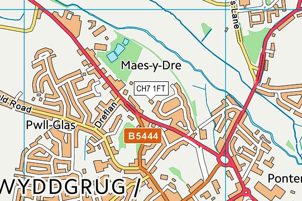 CH7 1FT map - OS VectorMap District (Ordnance Survey)