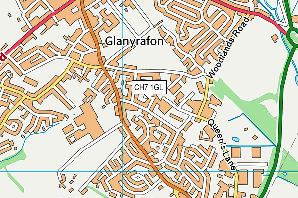 CH7 1GL map - OS VectorMap District (Ordnance Survey)