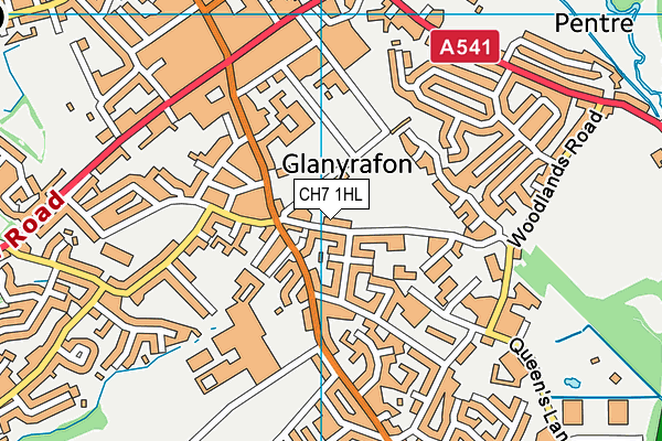 CH7 1HL map - OS VectorMap District (Ordnance Survey)