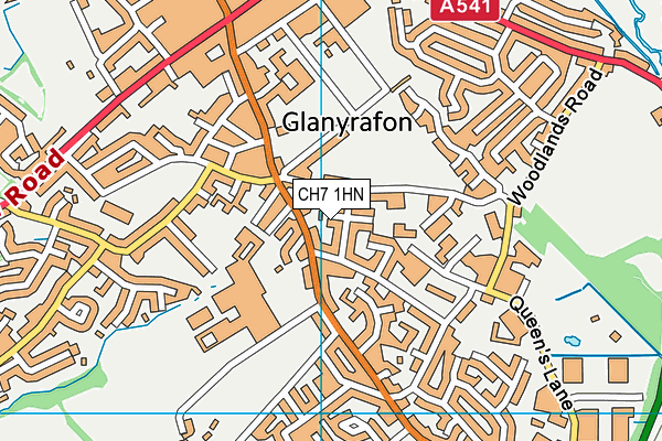 CH7 1HN map - OS VectorMap District (Ordnance Survey)