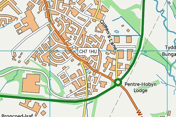 CH7 1HU map - OS VectorMap District (Ordnance Survey)