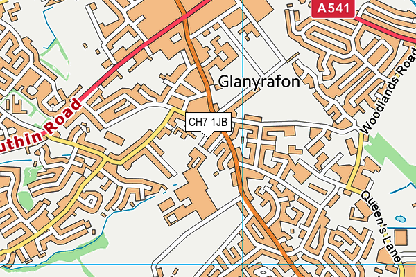 Ysgol Maes Garmon map (CH7 1JB) - OS VectorMap District (Ordnance Survey)