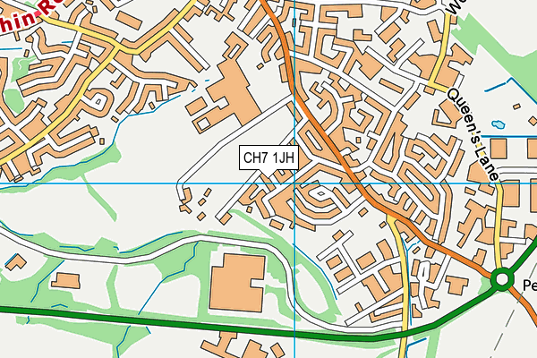 CH7 1JH map - OS VectorMap District (Ordnance Survey)