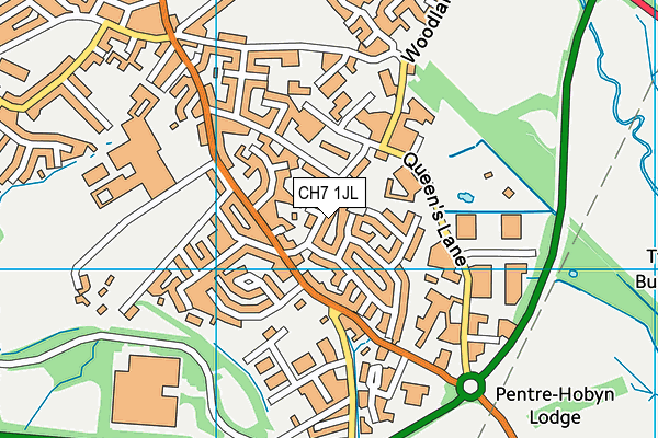 CH7 1JL map - OS VectorMap District (Ordnance Survey)