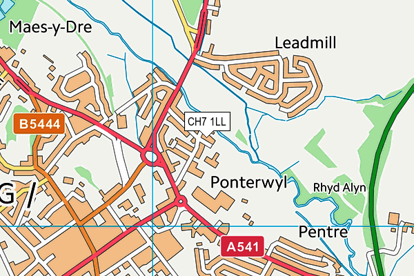 CH7 1LL map - OS VectorMap District (Ordnance Survey)