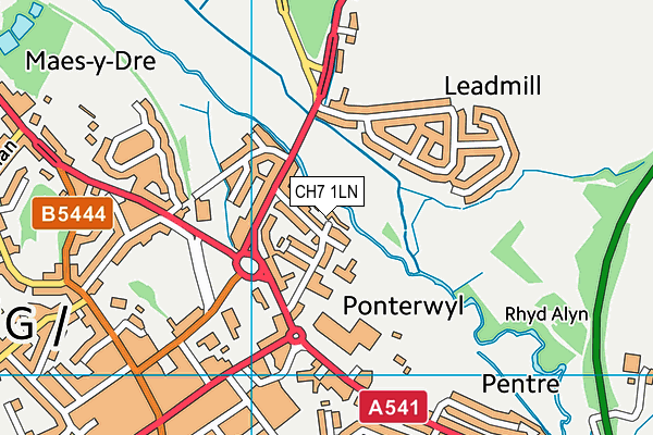 CH7 1LN map - OS VectorMap District (Ordnance Survey)