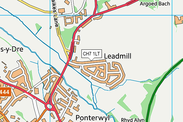 CH7 1LT map - OS VectorMap District (Ordnance Survey)