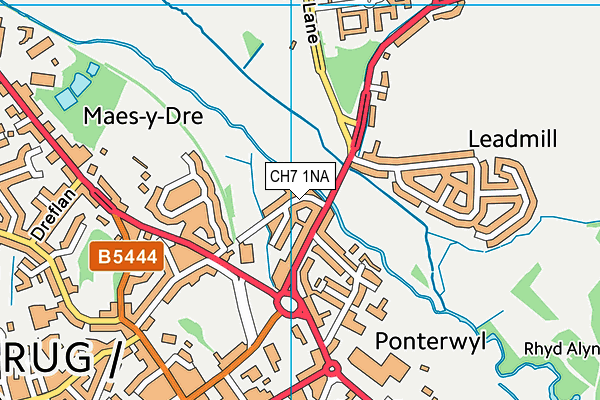 CH7 1NA map - OS VectorMap District (Ordnance Survey)